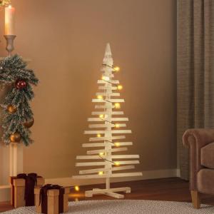 Kerstboom van hout, groot, modern, 120 cm, decoratieve dennenboom, kerstboom om in te steken
