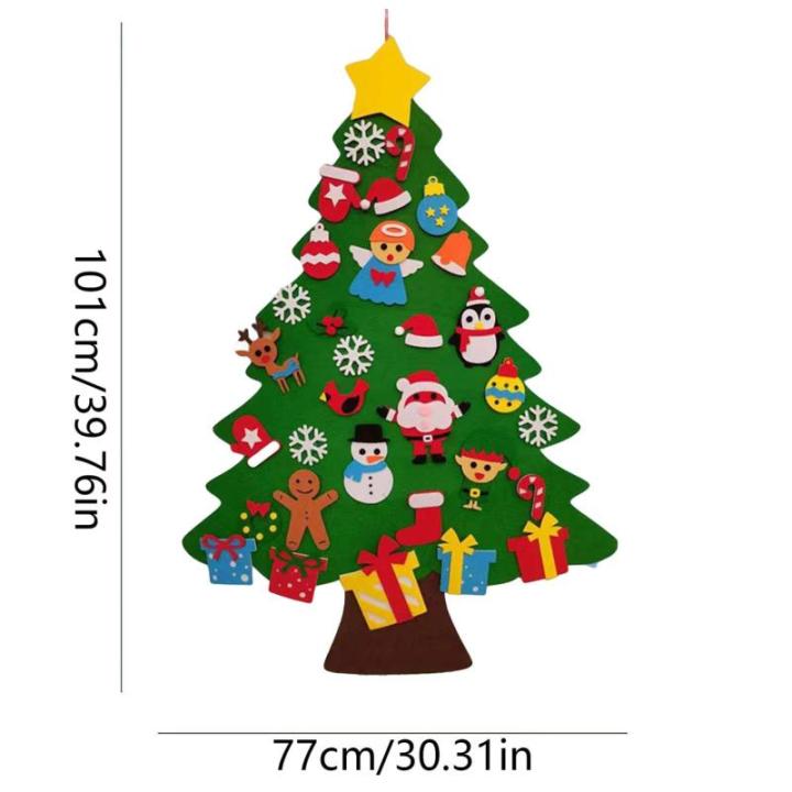 Kid Felt Christmas Tree | Wall Art Decor | Christmas Tree Wall Decor | Felt Christmas Tree | Christmas Tree For Kids Interactive Fun For Children's Rooms, Bedrooms, Dormitories