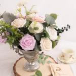 Kunstbloemen, rozen, 25 stuks, decoratieve kunstrozen met stelen, doe-het-zelf bruidsboeketten, Valentijnsdag, Moederdag, bruiloftsfeest, babyshower, woondecoratie, mix roze