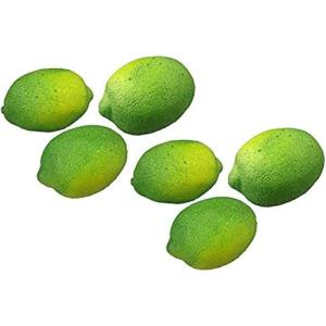Kunstgroene citroen/limoen, 6 stuks - levensecht plastic fruit, plastic fruit, kunstfruit, fruit, decoratie, etalage, huishouden, keuken, hotel, groene citroen, limoen, 6 stuks