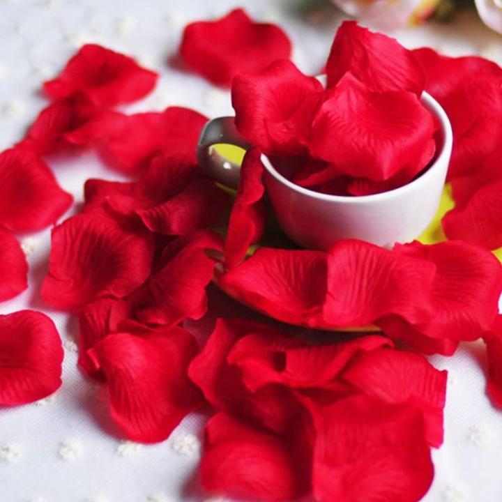 1200 Stück rote und rosa Seidenrosenblätter, künstliche Rosenblätter ohne Taste, Emulation Rosenblätter für romantische Szenen, Hochzeit, Jahrestag, Dekoration, wasserfest un