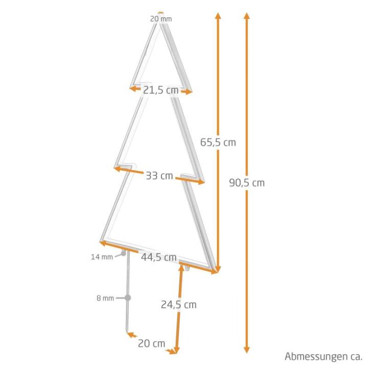 LED-Baum 240 LEDs, 65,5 cm hoch, mit Bodenstecker, Tannenbaum Outdoor M