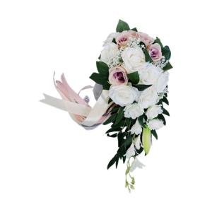Wassertropfen Rose Hochzeit Brautstrauß Romantische Halten Blume Braut Brautsträuße Brautjungfer Blumenstrauß Valentinstag Dekoration