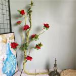 Kunstbloem tak gemakkelijk vorm kunstmatige bloem tape imitatie blad zijde geschikt voor huis bruiloft decoratie (A,90cm)