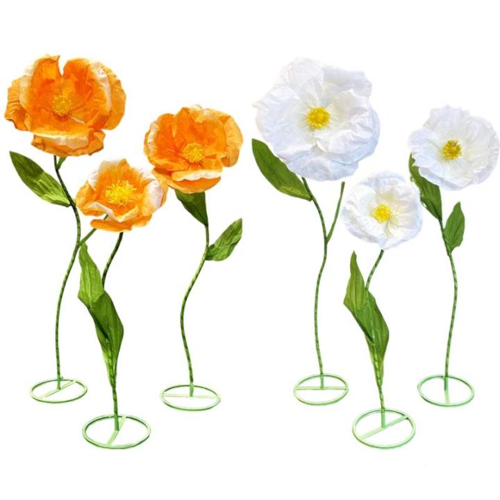 Künstliche Blüten, riesige Blumen 55-71 Zoll, große künstliche Blüten mit Stielen, orange Langen Stamm Seidene gefälschte Blumen