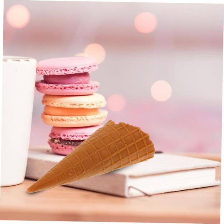 5St Knuspriger Modell realistische eistüte Simulation von Eistüten Display-Requisite Simulation Eiswaffel Fotoaufnahme Einer Eistüten-Dekoration künstliche Eiswaffel PVC