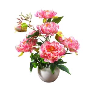 Kunstblumen Künstliche Pfingstrosen, Blumenarrangements, Zimmerpflanze für Heimbüro-Dekoration, künstliche Bonsai-Baum-Pfingstrose, 5 Farben für jeden Anlass