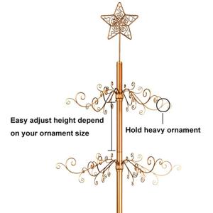84 Inch Ornament Display Boom Stand Metalen Kerst Smeedijzeren Hanger Haak voor Halloween Opknoping Decoraties Eco Gift Goud