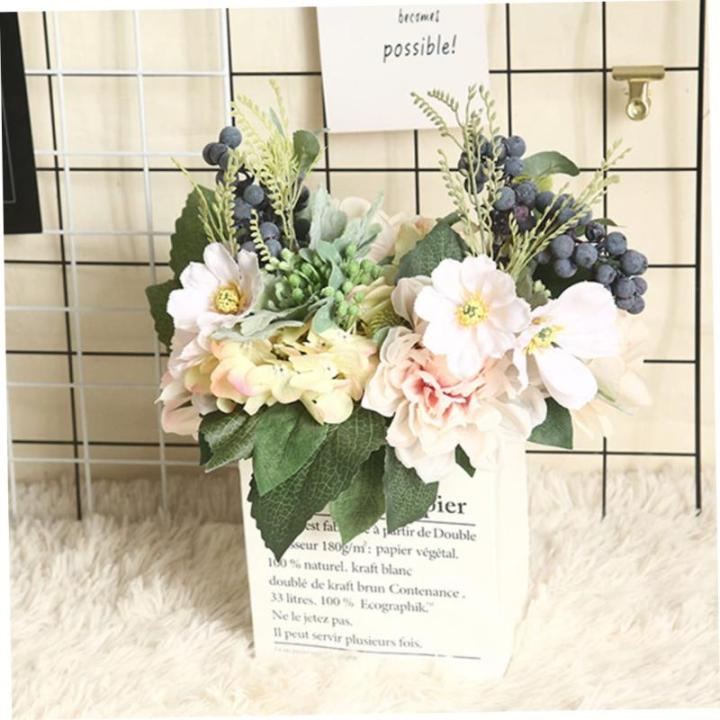 Blumendekor künstliche blüten Artificial dekoring partyspieße Berry Decoration künstliche Dekorationen für Zuhause Schmücken Zuhause+Dekor Tuch simulierte Dahlie