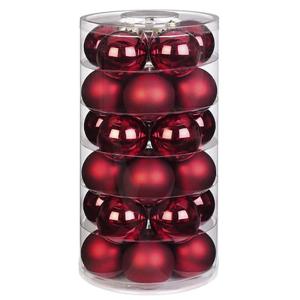 Inge Glazen | Mooie van glas | 30 in doos | kerstboomversiering kerstboomversiering kerstboom (chianti | rood glans/mat)