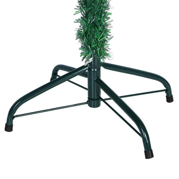 Kunstkerstboom met verlichting, led-dennenboom met metalen standaard, 250 lampen, pvc-kerstboom voor kerstdecoratie (180 cm)