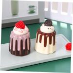 Fake Kuchen künstliche Kuchen 2 Stücke Simulation Kuchen Gefälschte Dessert Desktop Kuchen Dekoration Kuchen Dessert Modell Künstliche Kuchen Realistisches Essen