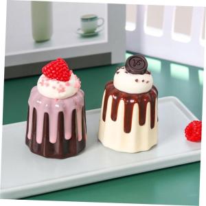 Fake Kuchen künstliche Kuchen 2 Stücke Simulation Kuchen Gefälschte Dessert Desktop Kuchen Dekoration Kuchen Dessert Modell Künstliche Kuchen Realistisches Essen