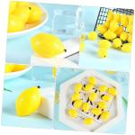 12 STK Mini-zitronenimitat Tropisches Fruchtdekor Partydekorationen Künstliche Frucht Künstliche Zitronen Klein Realistische Zitrone Gefälscht Miniatur-Zitrone Yellow PVC
