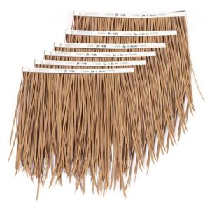 6 PCS Mexikanisches Palmendach, 50 X 50 cm Kunststoff-Strohdach-Rolle Tiki-Hüttenstange Dachstange Dachterrasse Sonnenschirm Entenboot Strohdekoration (Color : Yellow-2)