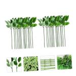 200 STK Rosenstiel künstliche blüten Artificial Blumendekoration Bouquet Flowers Blumen Machen künstliche Rosen DIY Bindedrähte künstlicher Pflanzenstamm Kunststoff