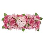 Künstliche Blumenwand Panel 50x20cm Blume Wand Künstliche Blumen Panel Matte for Büro Hochzeit Wand Dekoration 3D Blumen Hintergrund Party Liefert(Deep pink)