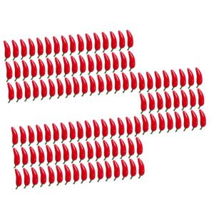 5 Sätze Künstlicher Pfeffer Gemüse-Foto-Requisiten Mini-Food-Spielzeug Essen Home Decor Wohnraumdeko Peppers Chili-Verzierungen Künstliche Gemüsedekoration Schaum Rot 100 Stü