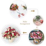 21 kunstzijden rozen, 2 bundels , decoratieve kleine boeketten , kunstboeket, realistisch plastic boeket voor huis, feest, taartdecoratie