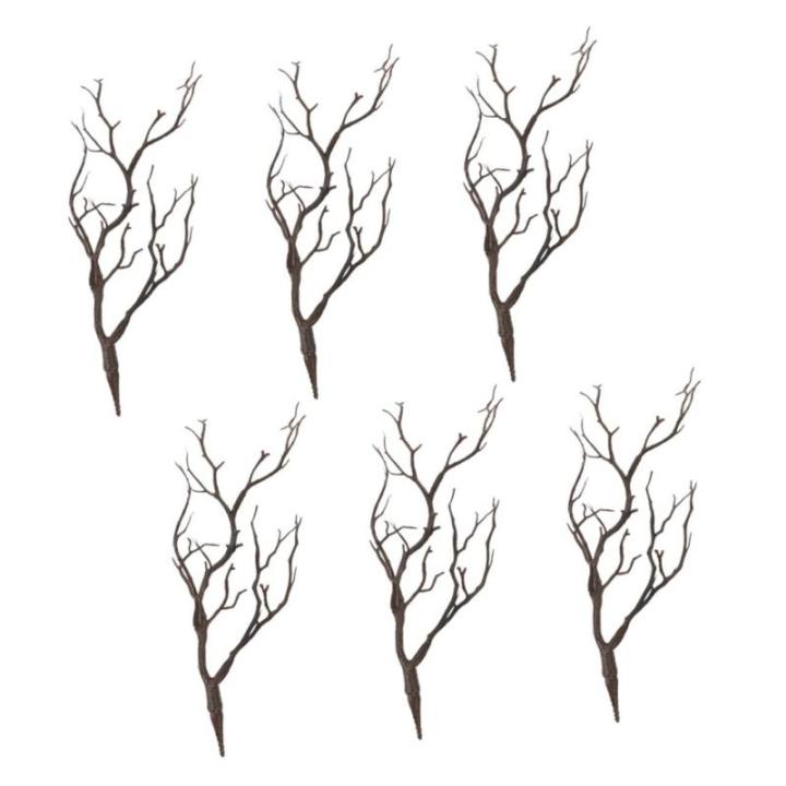 24 STK Halloween-Dekorationssimulationsanlage Weihnachtsbaumzweig gefälschtes Zweigzubehör kunstpflanze Halloween Dekoration Links einmachgläser dekorative Pflanzenzweige Plasti