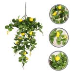 2St Simulation Zitronenrattan Ramo de Flores Artificiales künstliche Pflanzen Künstliche Zitronenpflanze Dekorative Zitronenpflanze Baum-Zitronenzweig-Ornamente Zitronenpflücker