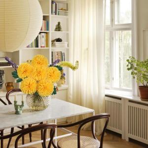 10 cm grote kunstbloemen hortensia met 63 cm lange steel, 6 stuks gele kunstmatige hortensia-bloemen, kunststof bloemen, hortensia voor bruiloftsdecoratie, woondecoratie, kantoor, 
