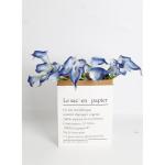 Blaue künstliche Calla-Lilien, fühlen sich echt an, blaue Calla-Lilien, Kunstblumen, Arrangement, Blumenstrauß für Zuhause, Garten, Büro, Party, Hochzeit, Blumenstrauß, Tafel