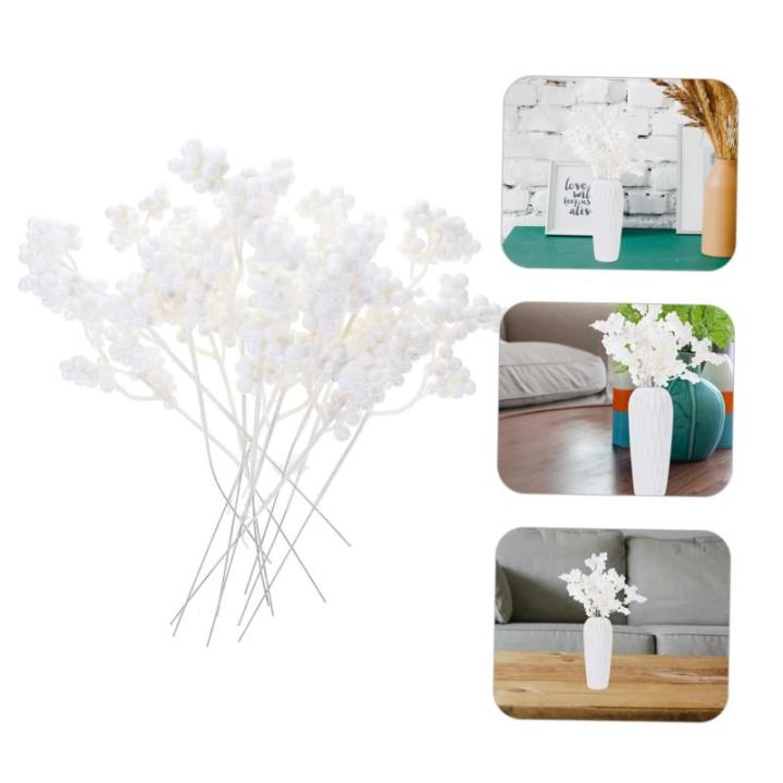 Ceramic Ornaments 12 Stück Arrangement-Dekorationen, künstliche Beeren, weihnachtliche Atmosphäre, Weihnachtsparty-Dekorationen, DIY-Urlaubsdekoration, Weihnachtsgirlande, küns
