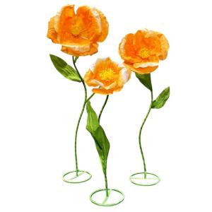 Künstliche Blüten, riesige Blumen 55-71 Zoll, große künstliche Blüten mit Stielen, orange Langen Stamm Seidene gefälschte Blumen