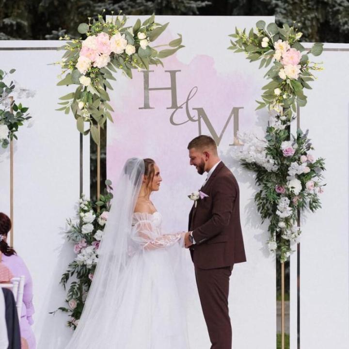 Empfang Seiden Tulpen Arrangements Hochzeit Gemischte Pfingstrosen Willkommensschild Veranstaltungsverzierungen