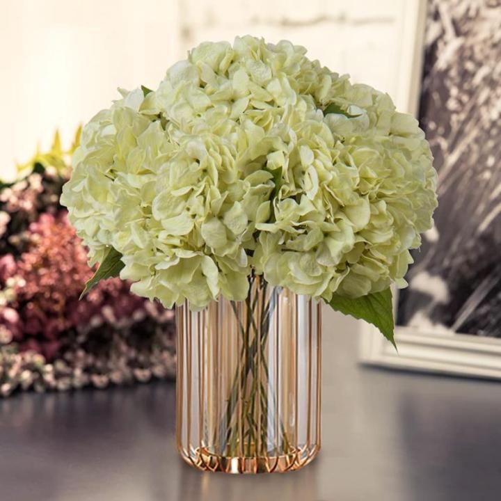 2 stuks hortensia's kunstbloemen ivoor, Ø 19 cm, kunstbloemen, hortensia, als echt voor bruidsbruidsboeketten, huis, kantoor, hotel, feestdecoratie, middenstukken, bloemstukken
