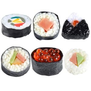 6 stuks kunstmatige sushi monstersimulatie realistische levensechte Nigiri Onigiri dessert rijstrol model nep voedsel rekwisieten voor thuis keuken party decoratie