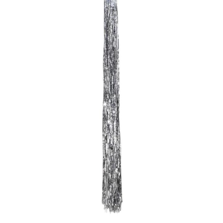 10 x Lametta, glanzend, 100 cm, voor kerstboom, boomversiering, kerstdecoratie, Kerstmis, party, feest, decoratie, zilver, goud, wit, zwart, roze, paars, blauw, groen, kleur naar k