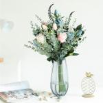 Künstliche 20 Stück Eukalyptus Stiele,Pflanzen Innenbereich Eukalyptusblätter Grün Dekoration für Blumenstrauß Tafelaufsatz Blumenarrangement