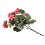 Künstliche Geranien, Blumen, künstliche Pflanze, Geranie, Busch, Blumen, künstliche Flora, Heimdekoration, Zubehör, künstliche Pflanzen (dunkelrosa)