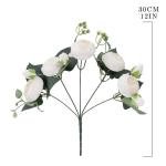 4 bossen kunstmatige bloemen pioen zijde pioenen boeketten nep bloemen boeketten bruiloft decoratie thuis tafel keuken kantoor tuin bruids groen (wit)