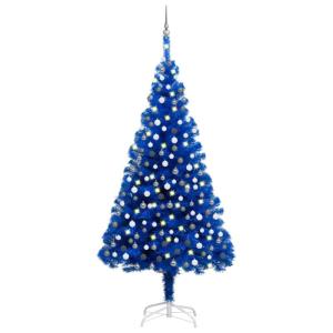 Künstlicher Weihnachtsbaum Beleuchtung & Kugeln Blau 210 cm, Tannenbaum Künstlich, Christmas Tree, Tannenbaum Deko, Weihnachtsbäume, Christbaum - 3077682