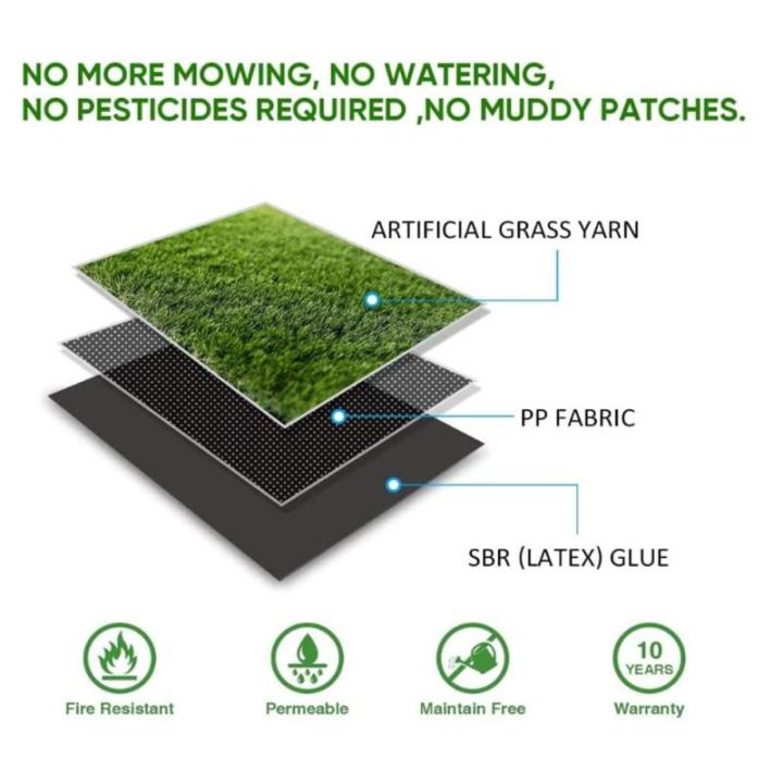 Kunstgras, kunstgras, 3 x 4 m, realistisch Astro Turf, kunstgrastapijt voor huisdieren, terras, tuin, balkon, bruiloft (grootte: 3 x 4 m)