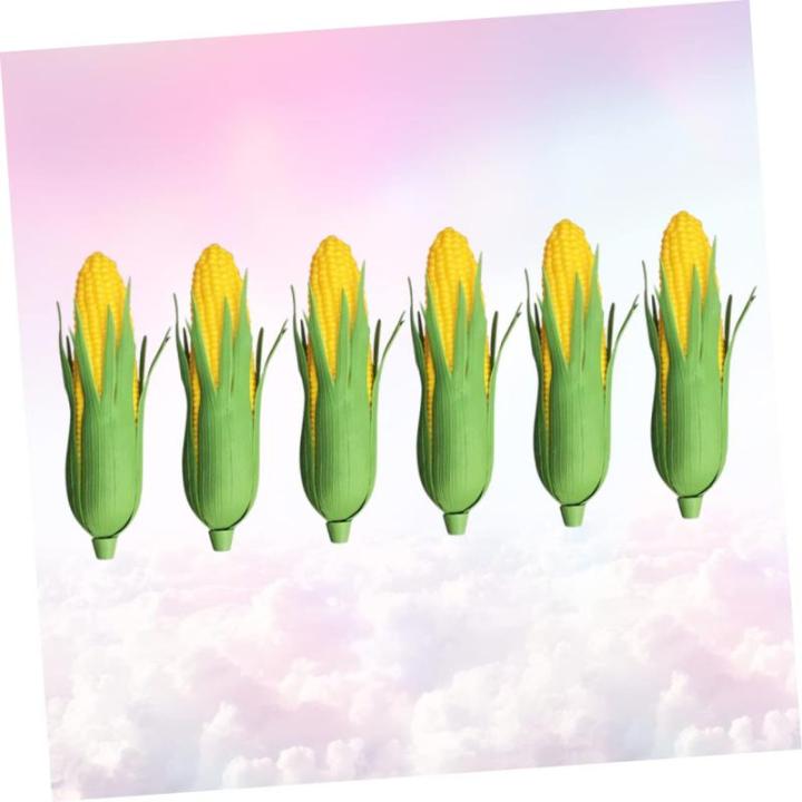 6st Mais Zur Dekoration Botanisches Dekor Simulation Lebensechtes Pflanzen Dekor Wohnakzente Dekor Realistisches Gemüse Kunstpflanze Ornament Gefälschtes Essen Schrank Süssigkei