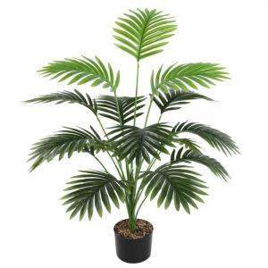 Kunstpflanze 40" Künstliche Palme Pflanzen im Topf Innenbereich mit 18 Trunks Kunstbaum wie echt plastikpflanzen Dekor für Büro Home Badezimmer Bauernhaus
