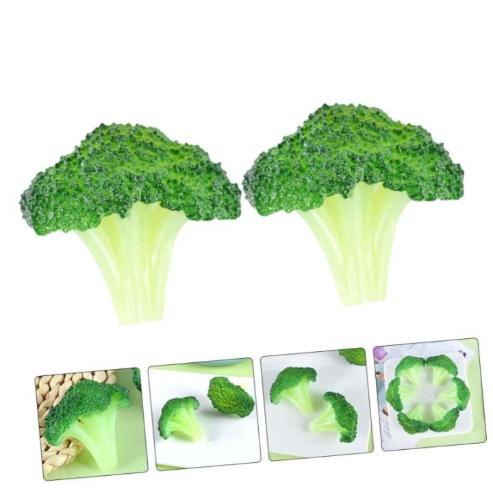 3 Sätze Brokkoli-Modell Brokkoli-dekor Im Lebensmittelgeschäft Lebensechte Brokkoliverzierung Gemüsemodelle Künstlicher Lebensechter Brokkoli Kinderspielzeug PVC Green 3 Stück