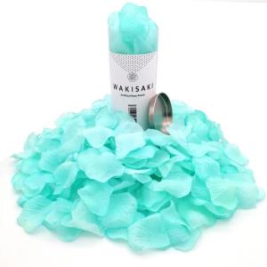 (Getrennt, Desodoriert) Künstliche gefälschte Rosenblätter für Romantische Nacht, Hochzeit, Event, Party, Dekoration, in Loser Schüttung (1000 Stücke, Aqua)