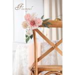 Künstliche rosa Blumen Fake Rose Blumen Dahlie mit Stielen für DIY Hochzeit Brautsträuße, Babyparty, Blumenarrangement, Tischaufsätze, Heimdekorationen.