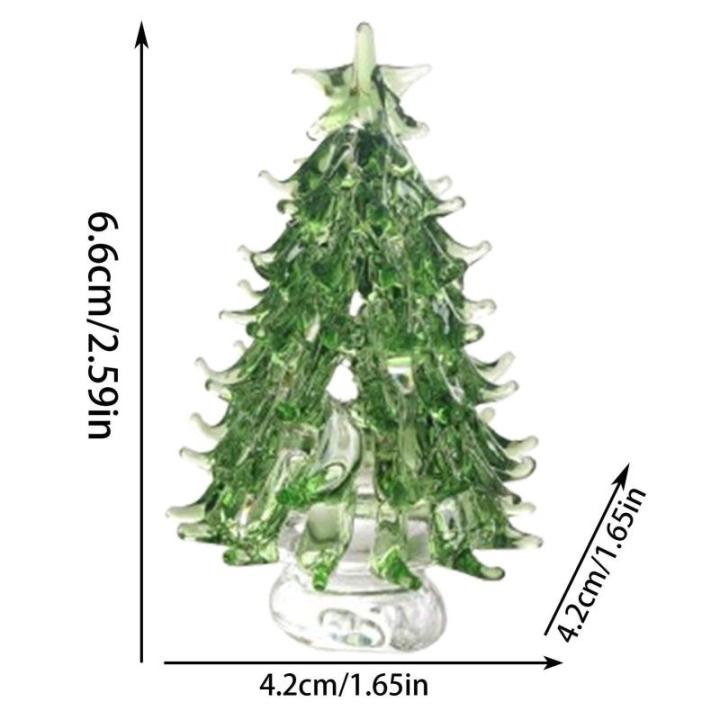 Glas-Weihnachtsbaum, Tisch-Weihnachtsbaum | Kleine Tisch-Weihnachtsbaum-Figur - Sammlerkunst-Glasstatue, Tisch-Weihnachtsbaum, Puppenhaus, Miniatur-Winterfiguren für die Weihnacht