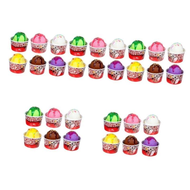 30 Stück Eiscreme Modell Eiscreme Kugeln Requisite Realistische Eiscreme Kugeln Künstliche Eiscreme Kugeln Eiscreme Kugeln Gefälschte Eiscreme Requisiten