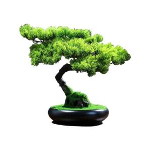 Künstlicher Bonsai-Baum Chinesische Feng Shui Simulation Bonsai Ornamente Büro Desktop Landschaftsbau Gefälschte Grünpflanzen Dekorative Wohnzimmer Topfbaum Künstliche Bäume 