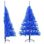 Kunstkerstboom met standaard, 150 cm, hoge kerstdecoratie, pvc en staal, blauw