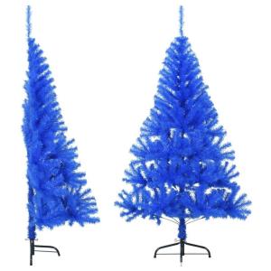 Kunstkerstboom met standaard, 150 cm, hoge kerstdecoratie, pvc en staal, blauw