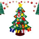 Kid Felt Christmas Tree | Wall Art Decor | Christmas Tree Wall Decor | Felt Christmas Tree | Christmas Tree For Kids Interactive Fun For Children's Rooms, Bedrooms, Dormitories