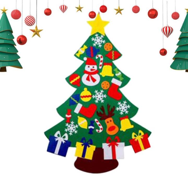 Kid Felt Christmas Tree | Wall Art Decor | Christmas Tree Wall Decor | Felt Christmas Tree | Christmas Tree For Kids Interactive Fun For Children's Rooms, Bedrooms, Dormitories